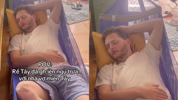 Dân mạng bảo ngủ trên võng còn sướng hơn nhiều lần chăn ấm đệm êm. (Ảnh chụp màn hình)