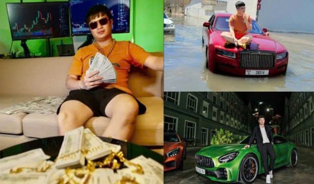 Mr Pips Phó Đức Nam được biết đến trên mạng xã hội với những hình ảnh thể hiện sự giàu có. Ảnh: MXH