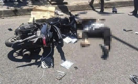 Hiện trường vụ tai nạn.