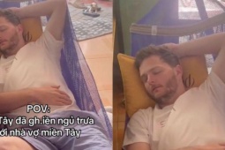 Làm rể miền Tây, chàng trai Mỹ cũng 'lây' thói quen ngủ trưa trên võng