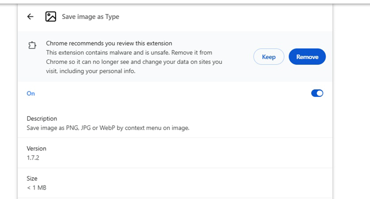 Tiện ích Save Image as Type nổi tiếng bị Google xóa sổ.
