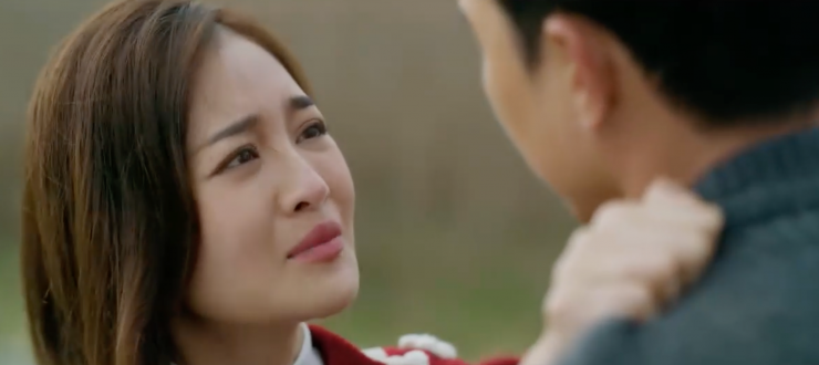 Hà Lê hứa hẹn sẽ cùng Minh Kiên ra nước ngoài sinh sống, làm lại từ đầu. Ảnh VTV