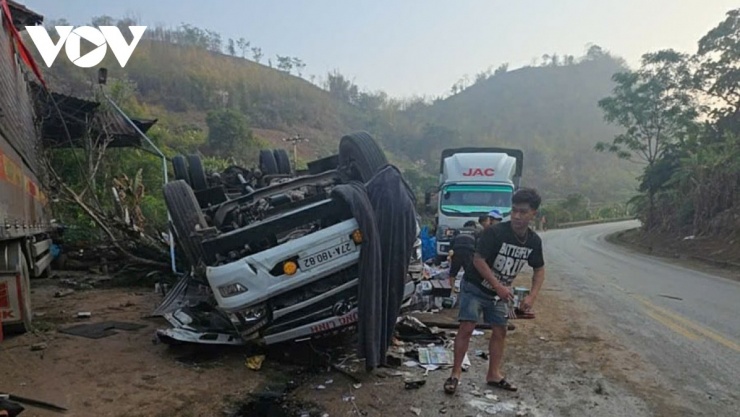 Hiện trường vụ tai nạn.