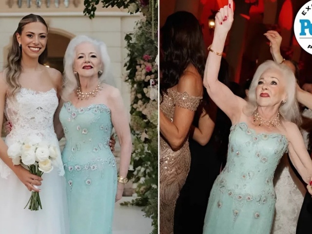 Bà nội U80 diện váy quây, nhảy 'cực cháy' trong tiệc cưới cháu gái