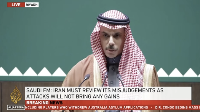 Bộ trưởng Ngoại giao Ả Rập Saudi Faisal bin Farhan Al Saud cảnh báo Iran rằng sức chịu đựng của vùng Vịnh là có giới hạn. Ảnh: Al Jazeera