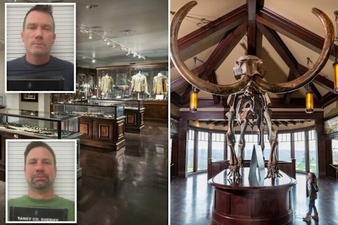 Hai người đàn ông đùa nghịch làm vỡ đồ giá trị trong bảo tàng. Ảnh: Nypost