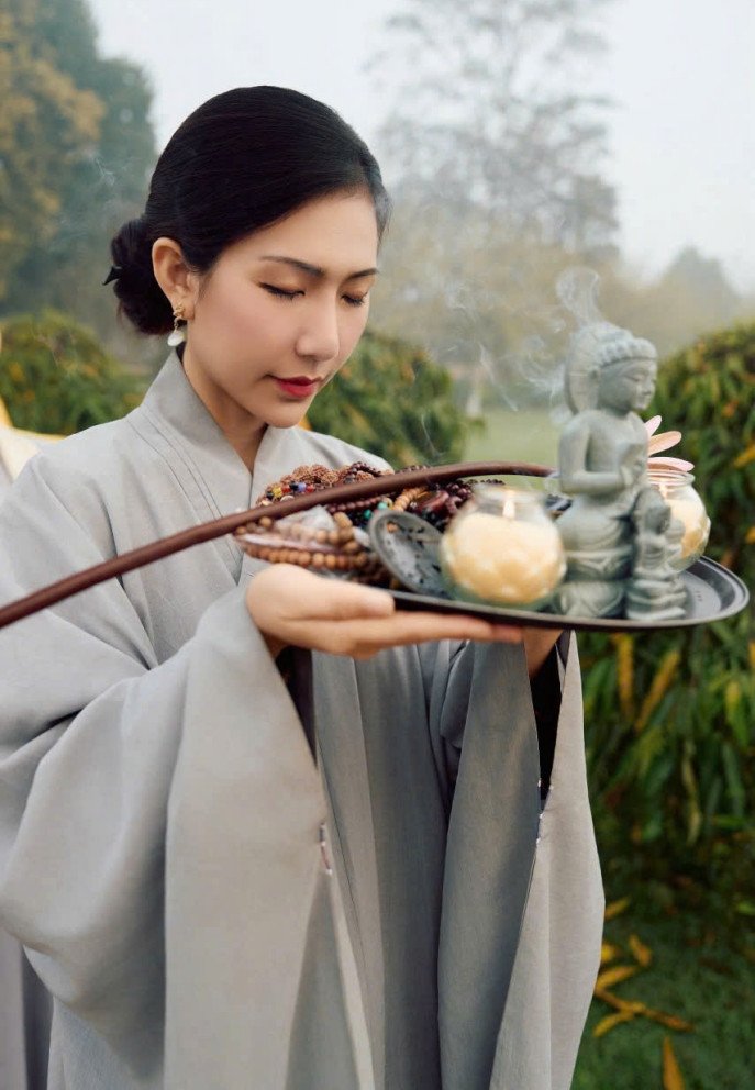 Cô cùng gia đình có chuyến hành hương về Ấn Độ.&nbsp;