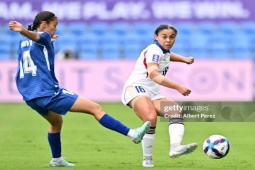 Video bóng đá ĐT nữ Uzbekistan - Philippines: Bùng nổ 2 bàn, vỡ òa "vé vàng" (play-off World Cup)