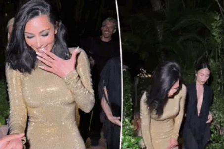 Kim Kardashian ngã dúi dụi khi mặc váy bó, xỏ giày đế khủng