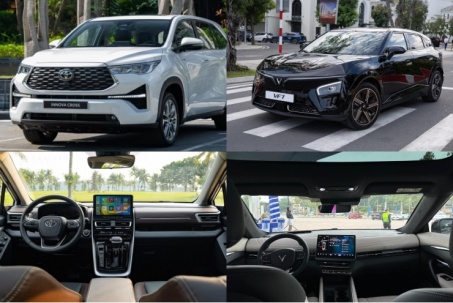 VinFast VF7 thuần điện có lợi thế gì so với Innova Cross Hybrid trong...