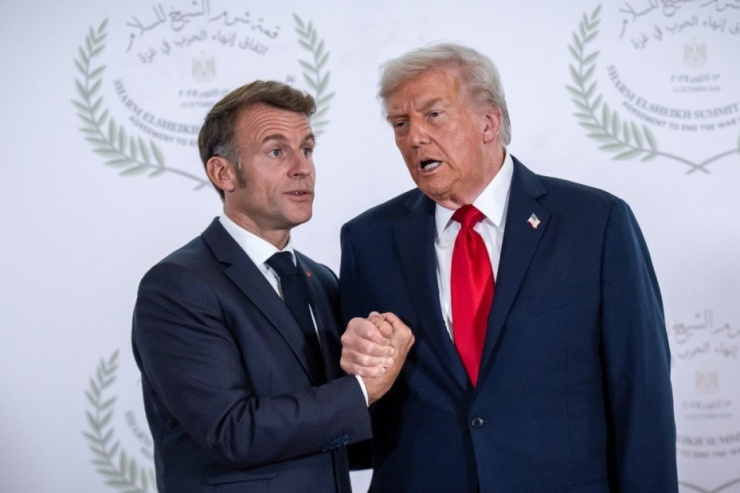 Tổng thống Pháp Emmanuel Macron và Tổng thống Mỹ Donald Trump. Ảnh: Global Look Press.