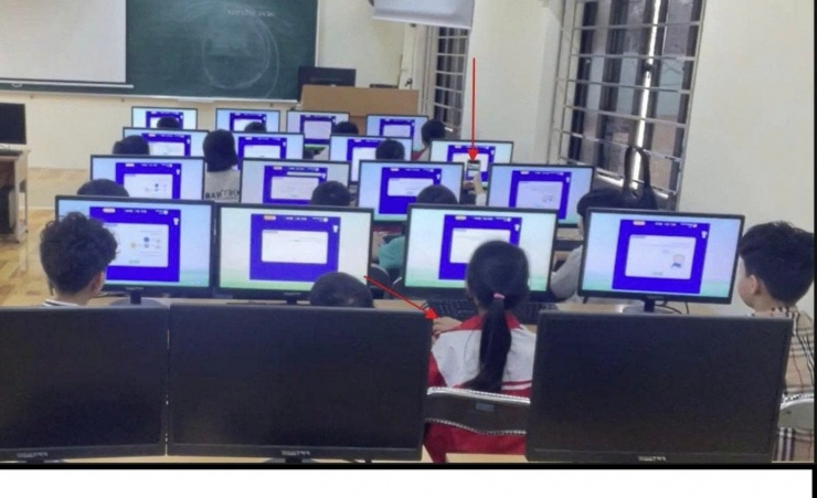 Ban Tổ chức cuộc thi cho biết, các cụm thi điều chỉnh camera để tạo góc khuất nhằm thực hiện các hành vi gian lận thi