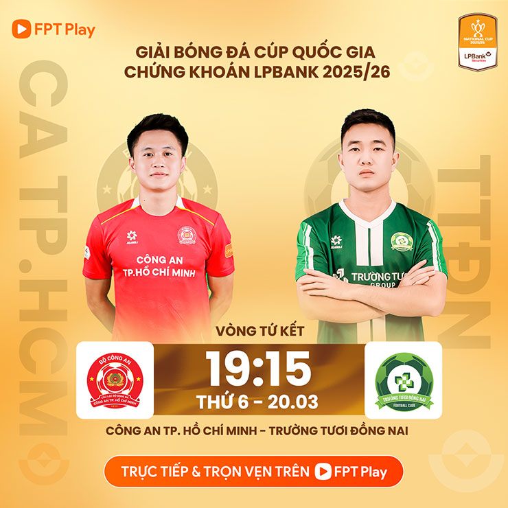 Trực tiếp bóng đá Công an TP.HCM - Đồng Nai: Tiến Linh bỏ lỡ đối mặt (Cúp QG) (Hết giờ) - 2