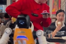 Robot hình người bị lôi ra khỏi nhà hàng vì nhảy quá đà