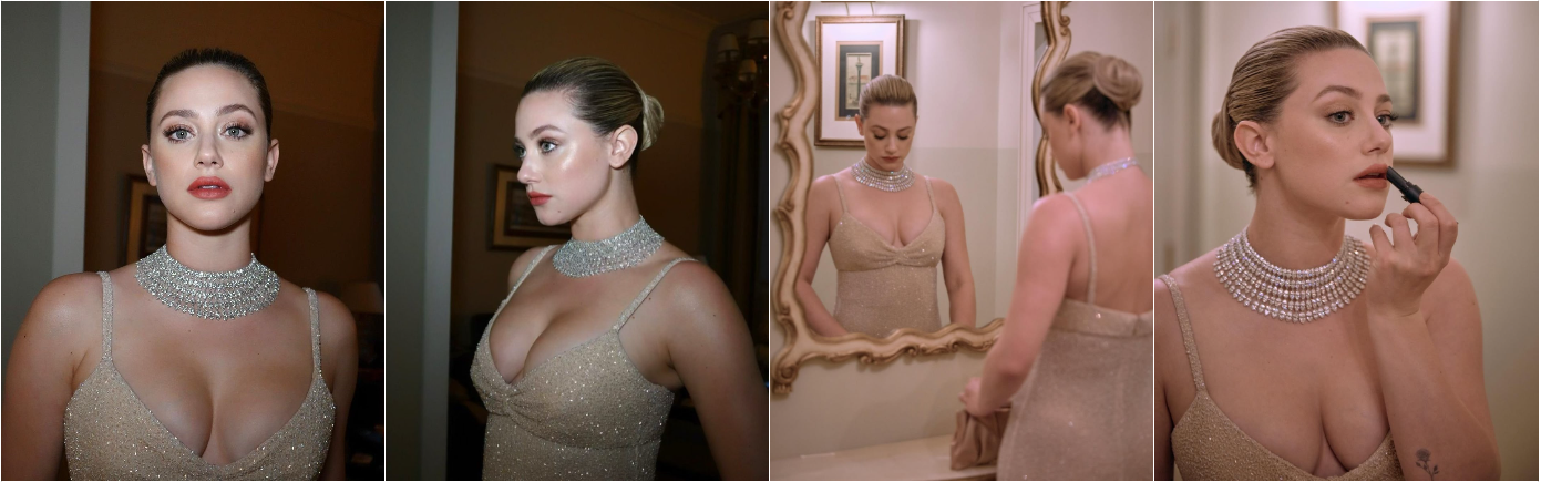 "Tôi là kiểu phụ nữ của gia đình. Tôi thích được ở nhà, cuộn mình trên ghế sofa cùng người đàn ông của mình và chú chó nhỏ. Không có gì mang lại cho tôi niềm vui lớn hơn thế. Khi không thể làm vậy, sức khỏe tinh thần của tôi bị ảnh hưởng rõ rệt. Khi tôi làm việc, anh ấy sẽ đến thăm và ngược lại. Nếu cả hai cùng vướng lịch trình cùng lúc, chúng tôi chỉ còn cách tập trung tối đa vào công việc để sớm vượt qua giai đoạn đó. Cảm giác nhớ nhung một ai đó kéo dài suốt hơn 8 tuần thực sự rất bào mòn tâm trí”, Lili Reinhart chia sẻ.