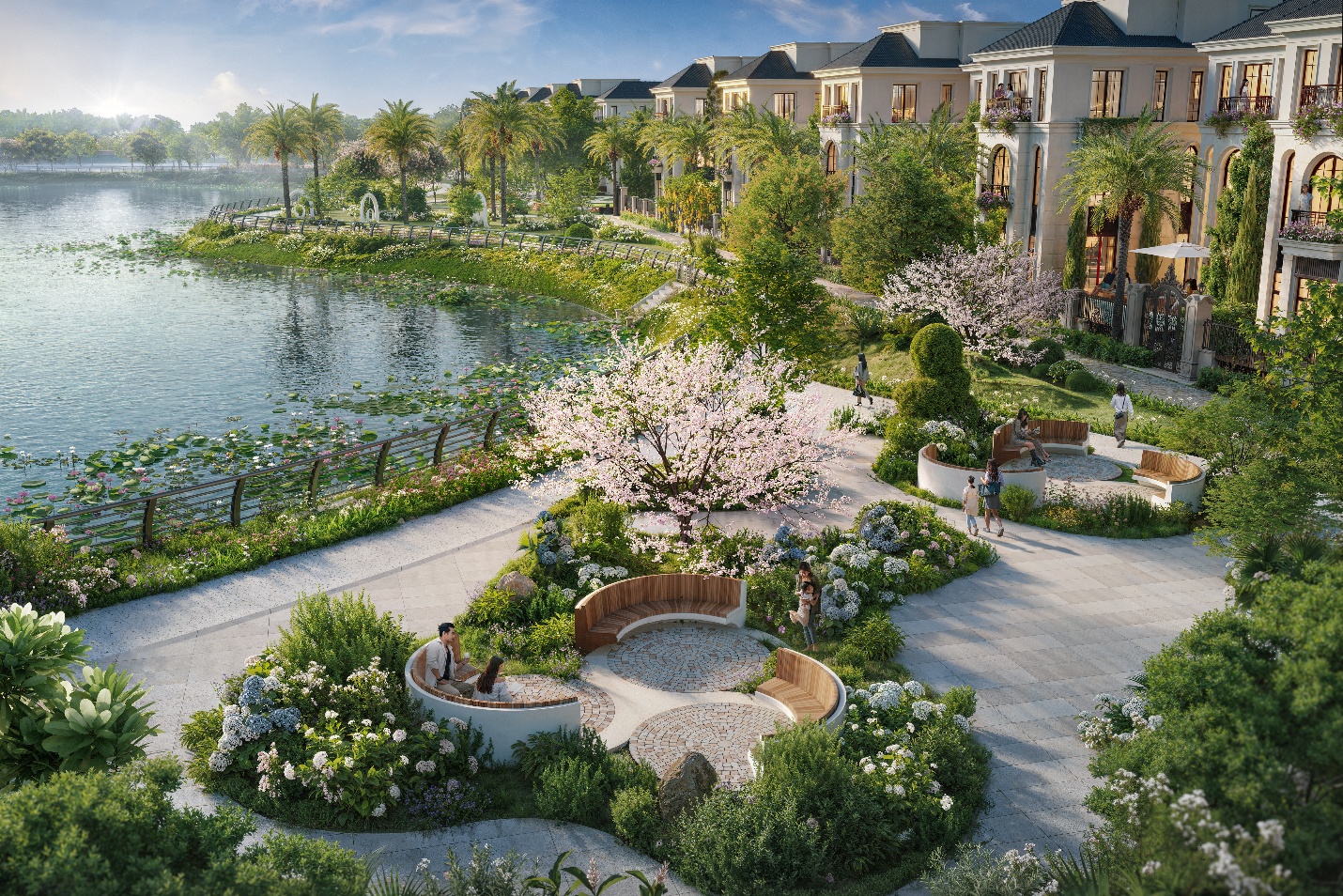 Khu đô thị công viên trung tâm phố gồm một công viên trung tâm và 8 công viên nội khu