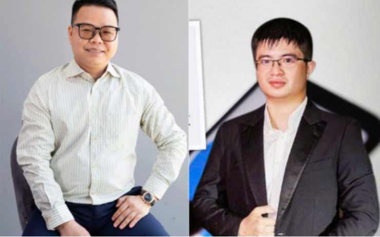 Hai bị can Lê Khắc Ngọ và Phó Đức Nam.