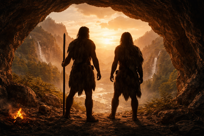 Loài người cổ Neanderthal đã để lại phương thuốc vô giá cho người hiện đại - Minh họa AI: Thu Anh