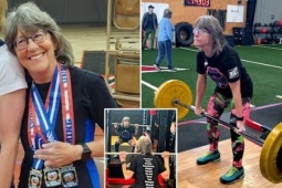 Cụ bà U70 vẫn chinh phục đỉnh cao cử tạ sau tai nạn gãy xương