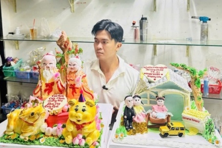 ‘Thổi hồn’ 12 con giáp lên bánh kem, chàng trai khiến dân mạng trầm trồ