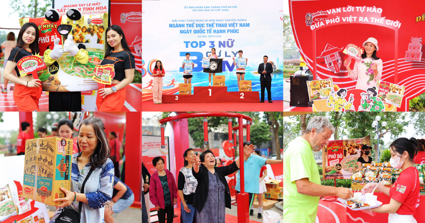 Không khí sôi động tràn đầy tiếng cười tại khu vực trải nghiệm của Phở Đệ Nhất.