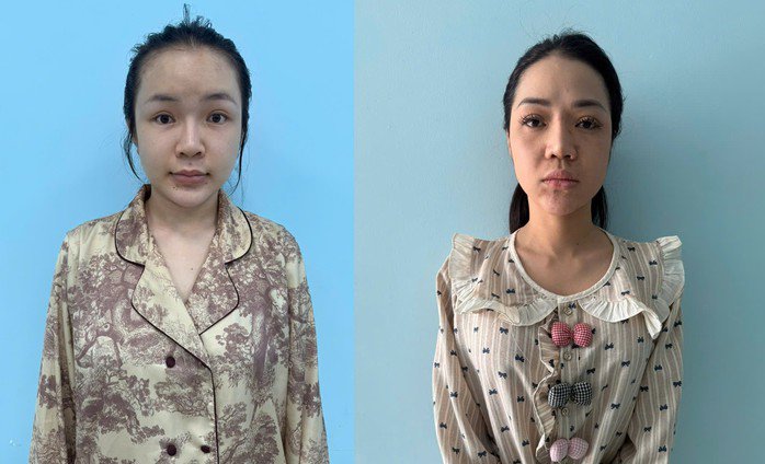 2 "kiều nữ" Sương và Vy tại cơ quan công an