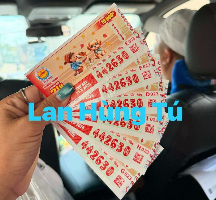 vé số TPHCM trúng giải độc đắc tại tỉnh Tây Ninh. Ảnh: ĐLVS Lan Hùng Tú