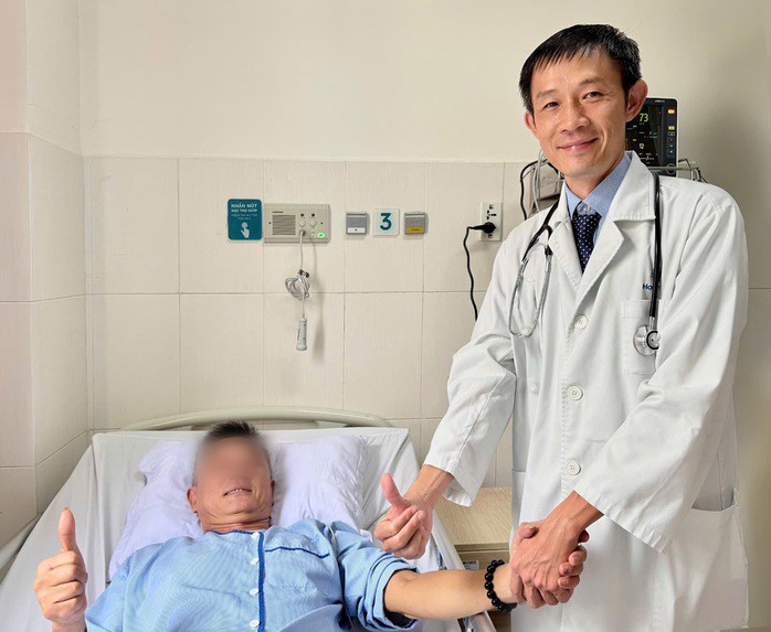 Nam bệnh nhân đã hồi phục sau khi được bệnh viên can thiệp về tim