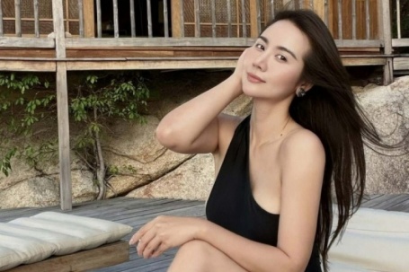 Phan Minh Huyền khoe body đồng hồ cát ở resort 5 sao