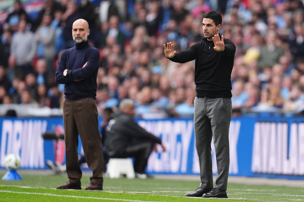 Pep Guardiola và Mikel Arteta gặp nhau một lần nữa, nhưng đây là trận đối đầu đầu tiên của họ trong một trận chung kết tranh cúp
