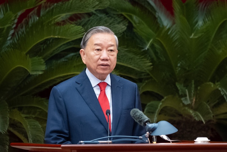 Tổng Bí thư Tô Lâm phát biểu khai mạc hội nghị. Ảnh: PT