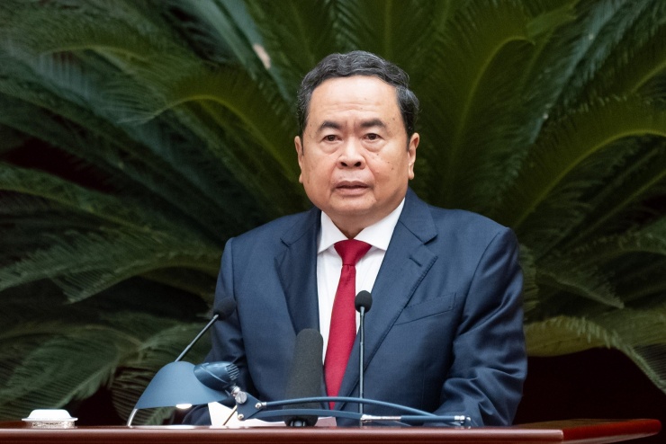 Chủ tịch Quốc hội Trần Thanh Mẫn điều hành phiên khai mạc. Ảnh: PT