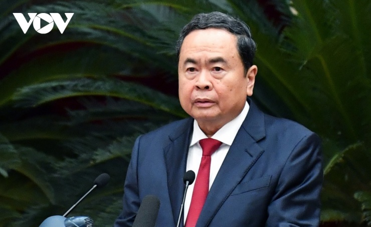 Ủy viên Bộ Chính trị, Chủ tịch Quốc hội Trần Thanh Mẫn điều hành phiên khai mạc&nbsp;Hội nghị lần thứ 2 Ban Chấp hành Trung ương Đảng khóa XIV.