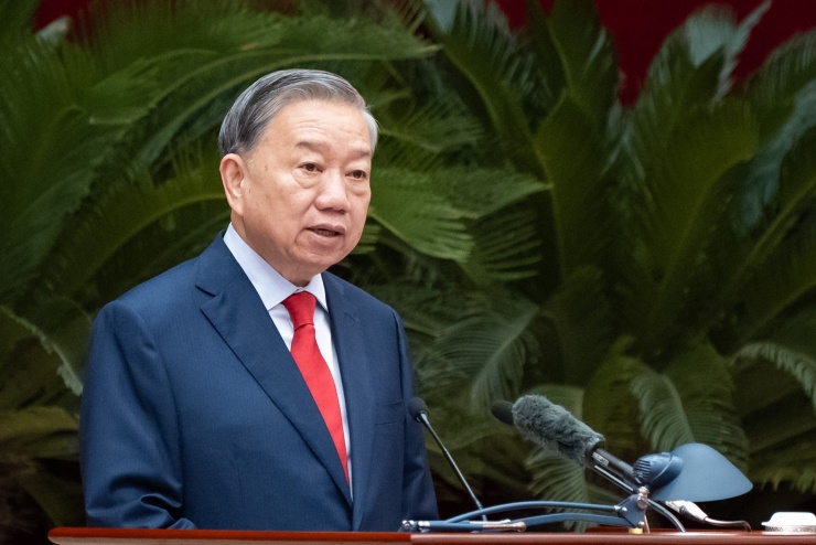 Tổng Bí thư Tô Lâm: Phải gắn thật chặt công tác xây dựng Đảng với nhiệm vụ phát triển đất nước và nâng cao đời sống nhân dân. Ảnh: Phạm Thắng