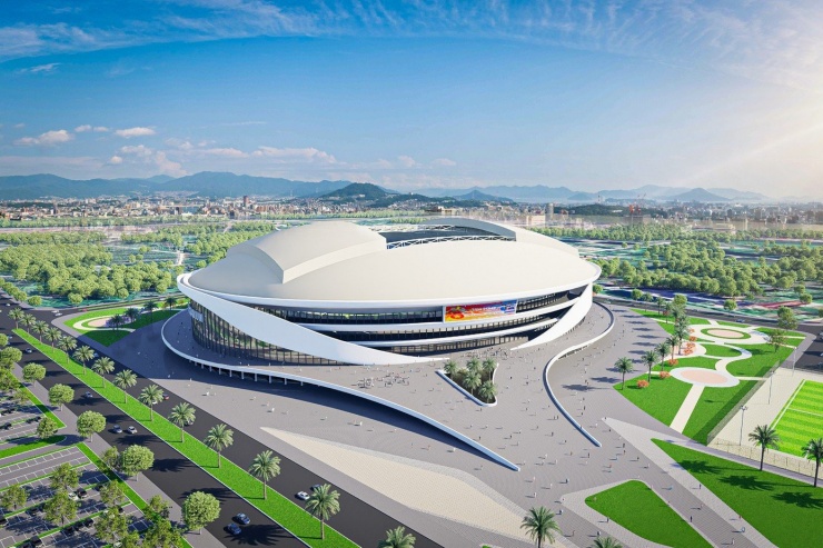Phối cảnh sân vận động PVF 60.000 chỗ tại Hưng Yên