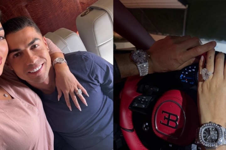 Bức ảnh 'toát ra mùi tiền' của C. Ronaldo và vợ sắp cưới