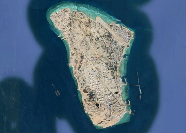 Đảo Kharg của Iran. Ảnh The War Zone