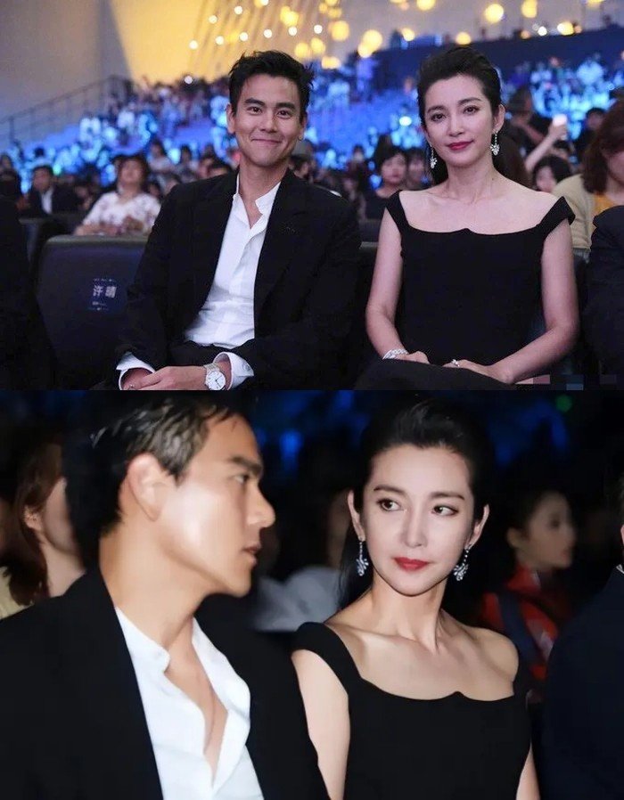 Trước khi xảy ra scandal, Lý Băng Băng vẫn vui vẻ trò chuyện với Bành Vu Yến. Sau khi bị chiếm chỗ, cô đứng ở hậu đài nhất quyết không ra sân khấu.