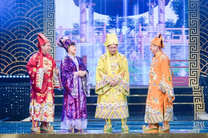 Các nghệ sĩ khi đóng 'Táo Quân'.