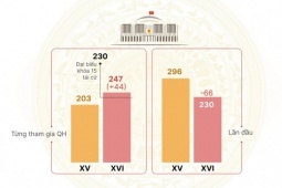 Những thay đổi lớn trong cơ cấu đại biểu Quốc hội khóa 16