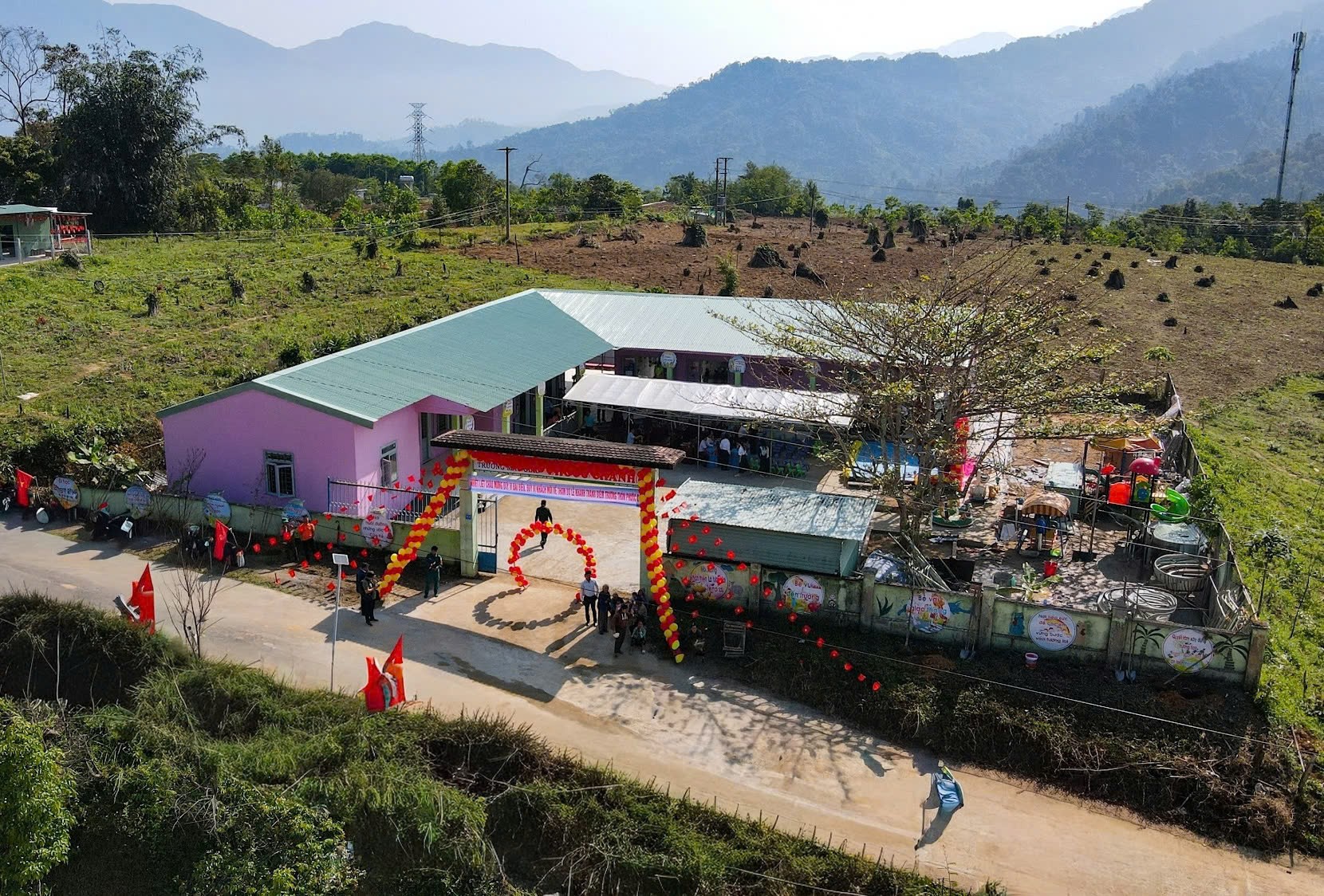 Điểm trường thôn Phước Công 2, Trường Mẫu giáo Phước Chánh khang trang trong ngày khánh thành