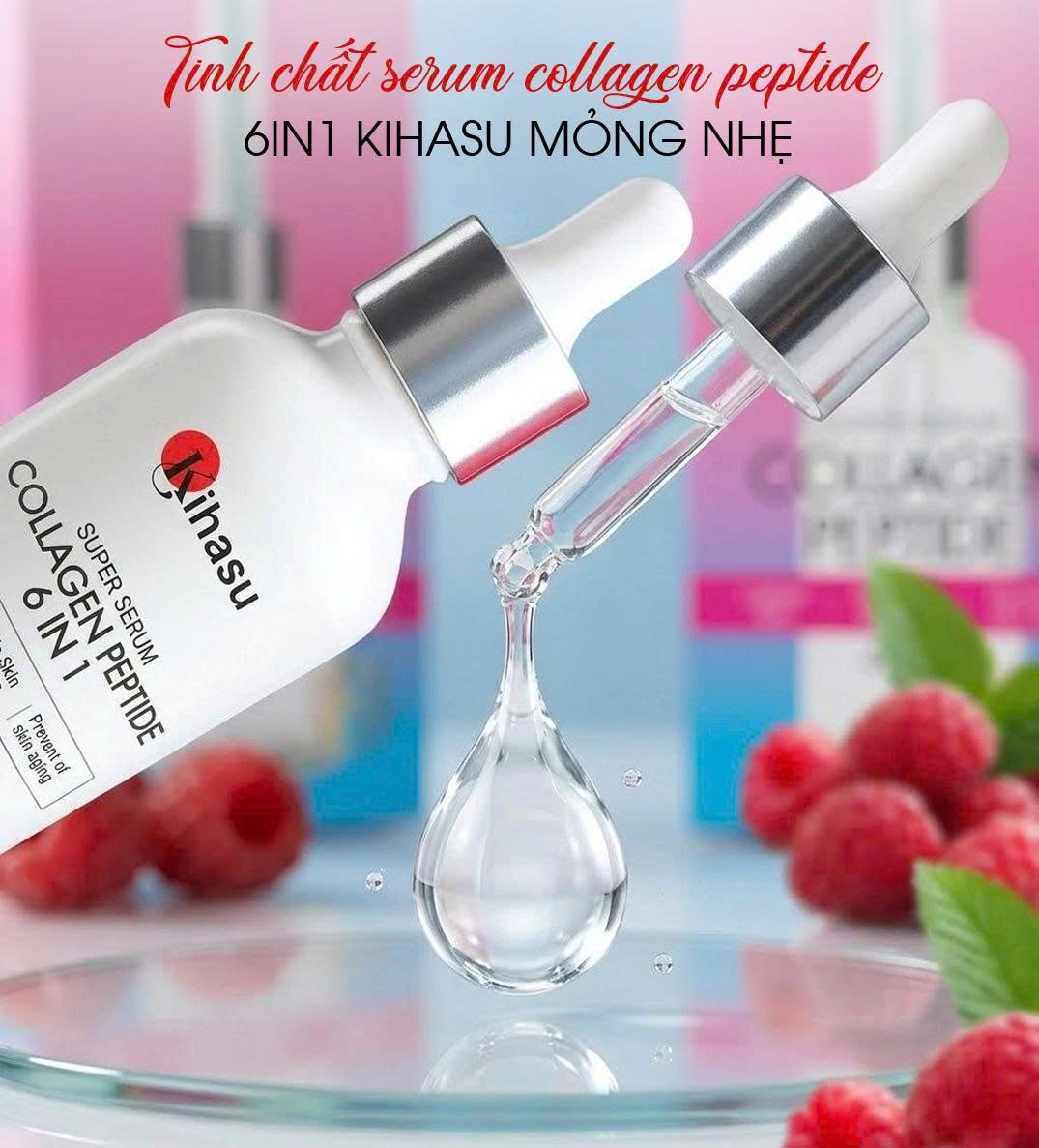 Serum Collagen Peptide Nhật 6in1 Kihasu: “Cú hích” hỗ trợ làm chậm lão hóa, đánh thức làn da sáng mịn - 2