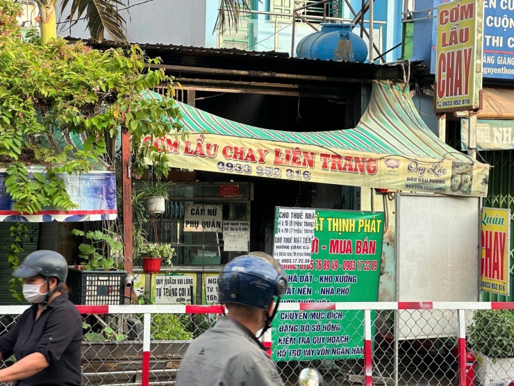 Hình ảnh quán lẩu chay sau vụ cháy.