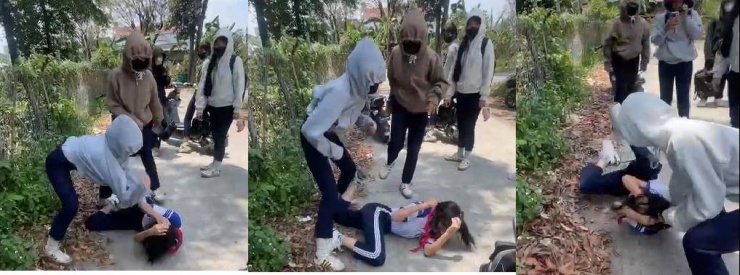 Do mâu thuẫn cá nhân, nữ sinh lớp 8 Trường THCS Trảng Dài, tỉnh Đồng Nai bị hành hung dã man. Ảnh: Công an phường Trảng Dài.