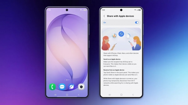 Tính năng Share with Apple Devices mới của Samsung