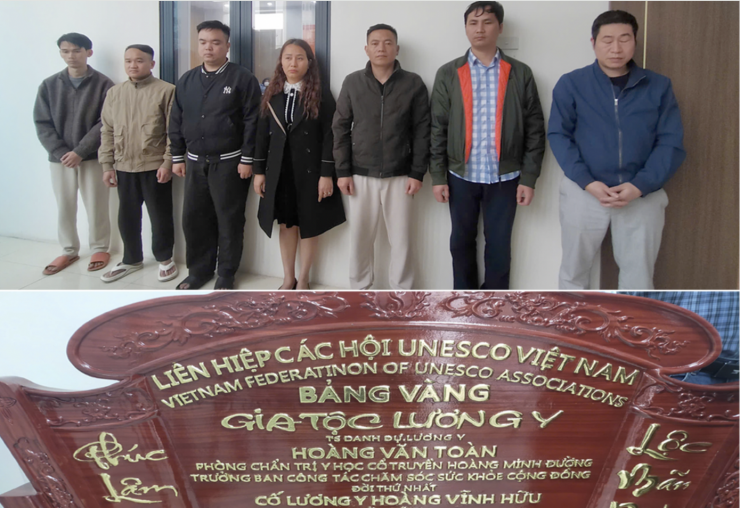 Các đối tượng trong đường dây "thần y" rởm. Ảnh: CACC.