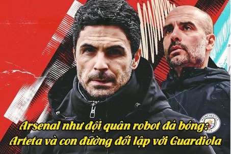 Arsenal như đội quân robot đá bóng: Arteta và con đường đối lập với Guardiola