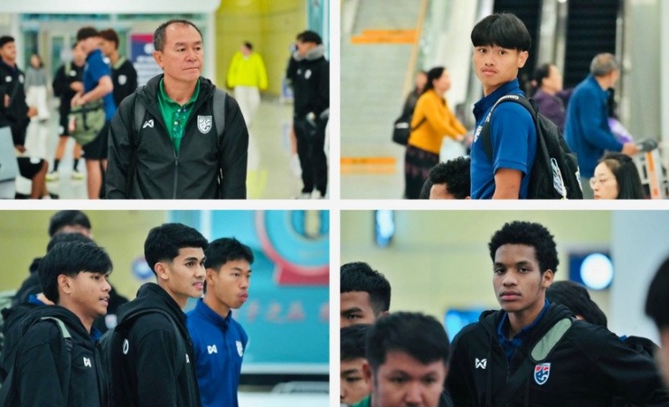 U23 Thái Lan đặt chân tới Trung Quốc để tham dự giải tứ hùng