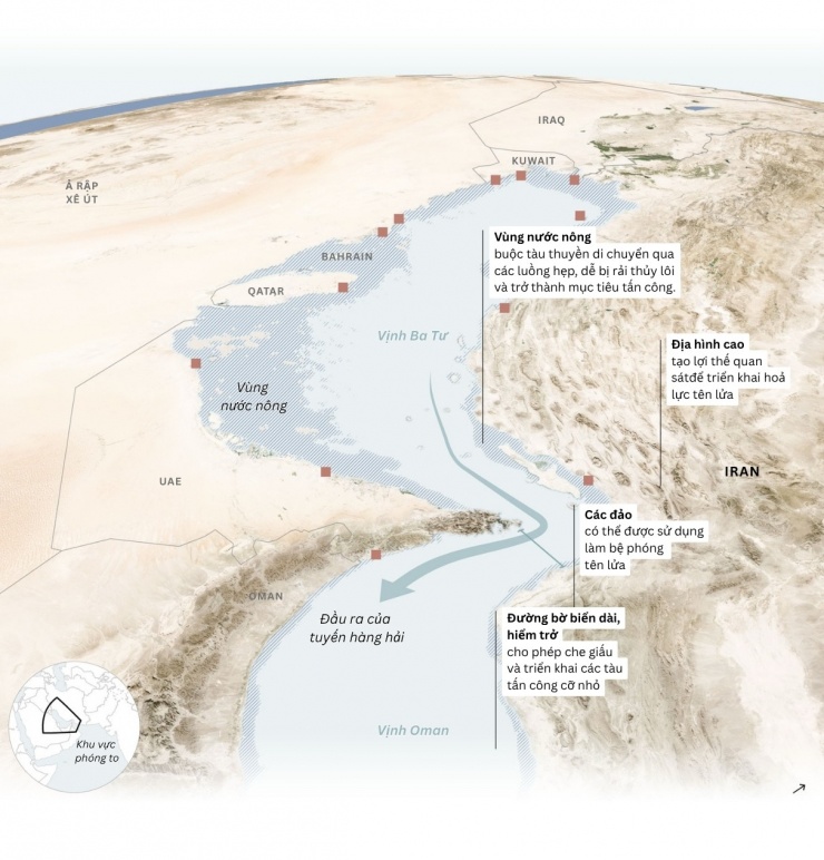 (Nguồn: GEBCO (độ sâu vùng biển); Vantor (ảnh vệ tinh)