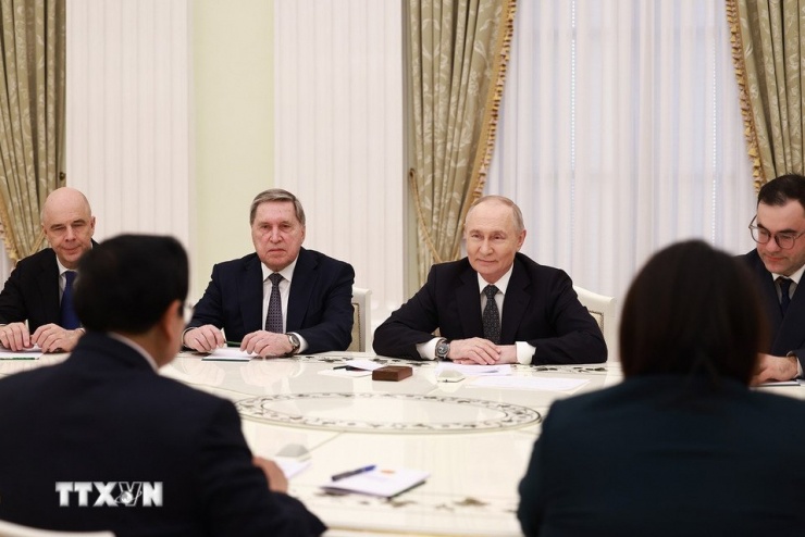 Tổng thống Nga Vladimir Putin phát biểu. Ảnh: TTXVN